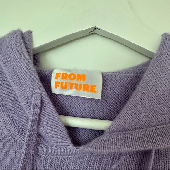 From Future 100% Cashmere hoodie lilac size M 💜 - Picture 2 of 5